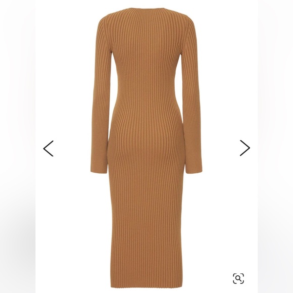 Anine Bing Tan Rib Knit Midi dress - Picture 14 of 16